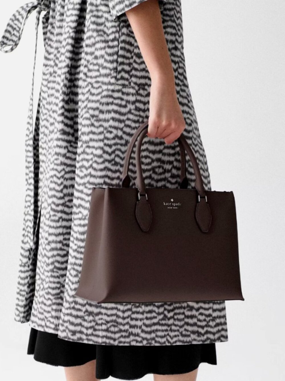 New Kate Spade Rae Medium Satchel Saffiano Hot Fudge